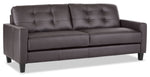 Kylie Leather Sofa, Loveseat and Chair and a Half Set - Coffee