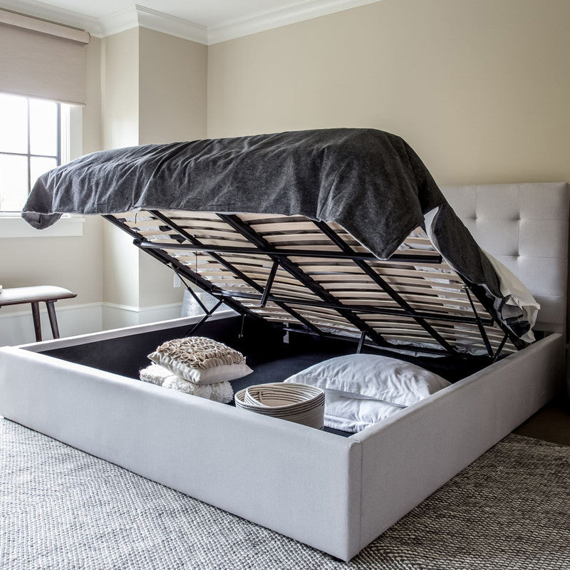 Ayothaya Storage Platform King Bed - Horizon Grey