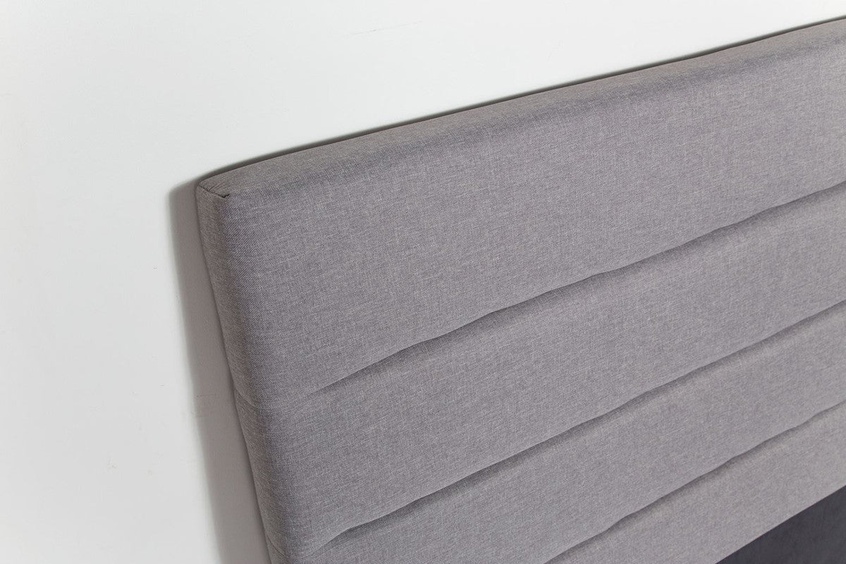 Kalasin Upholstered Platform King Bed - Grey/Beige