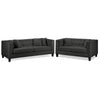 Astin Sofa and Loveseat Set - Dark Grey