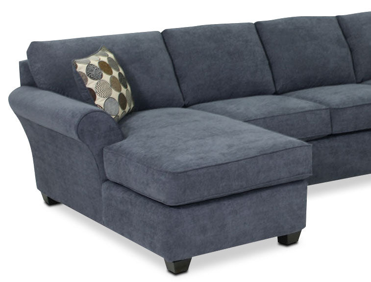 Althea 4-Piece Sectional with Left-Facing Chaise - Navy