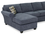 Althea 4-Piece Sectional with Left-Facing Chaise - Navy