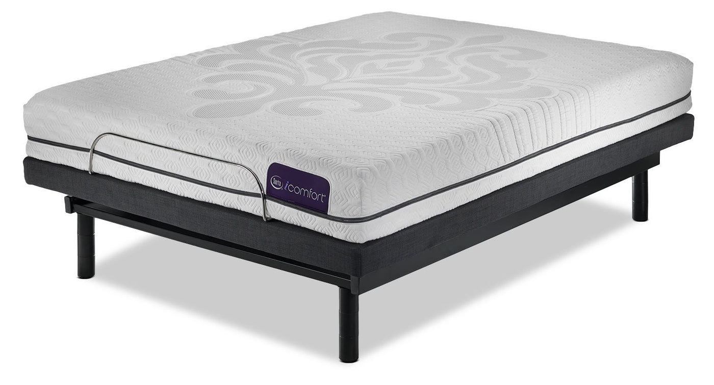 Serta iComfort Eco Levity Firm Queen Mattress and Motion Essentials III Complete Adjustable Base Set