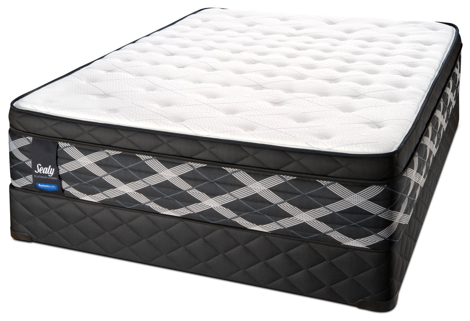 Sealy Figment Hybrid Cushion Firm Queen Mattress and Boxspring Set