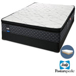 Sealy Pathos Firm Queen Mattress and Low-Profile Boxspring Set