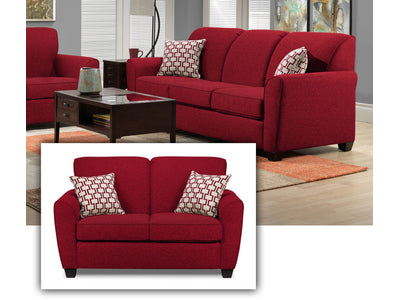 Ashby 2 Pc. Living Room w/ Loveseat - Red