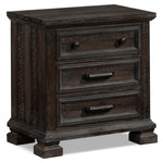 Camelot Night Table - Weathered Dark Brown