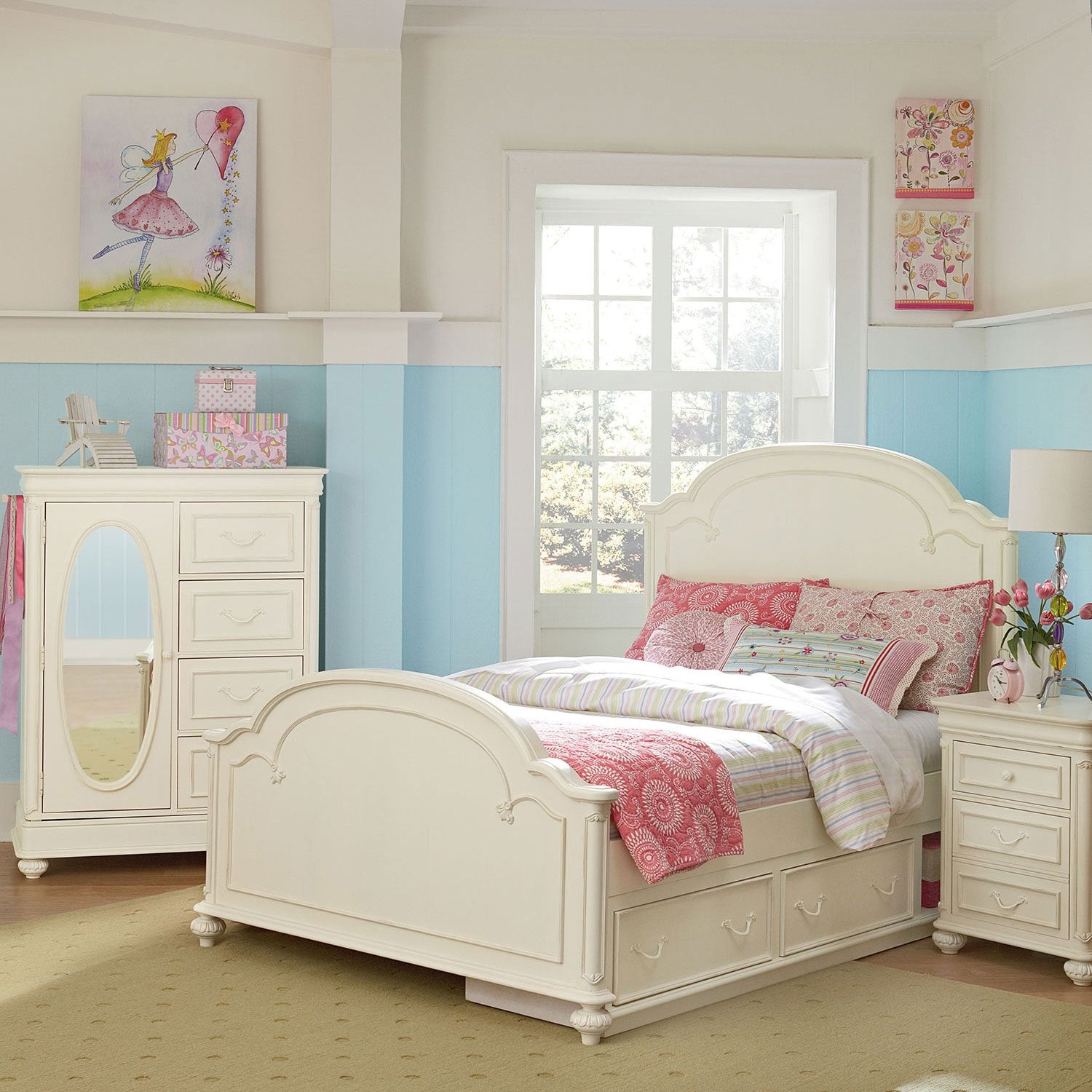 Amber Storage Drawer - Antique White