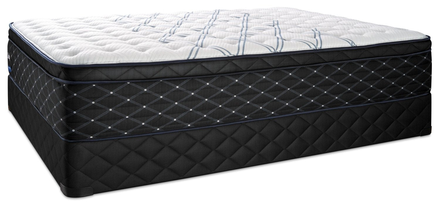 Sealy Entity Firm King Mattress and Split Low-Profile Boxspring Set
