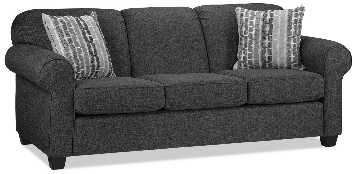 Aristotle Sofa, Loveseat and Chair Set - Graphite