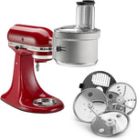 KitchenAid Grey Food Processor with Commercial-Style Dicing Kit - KSM2FPA
