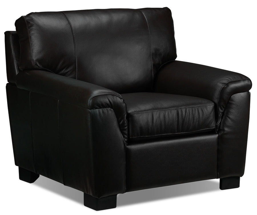 Reynolds Leather Chair - Coffee