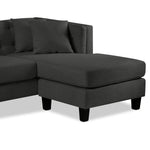 Astin Chaise Sofa - Dark Grey
