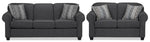 Aristotle Sofa and Loveseat Set - Graphite