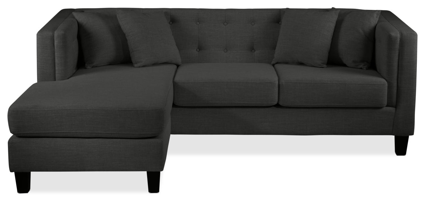Astin Chaise Sofa - Dark Grey