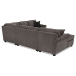 Althea 4-Piece Sectional with Left-Facing Chaise - Charcoal