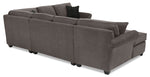 Althea 4-Piece Sectional with Left-Facing Chaise - Charcoal