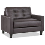 Kylie Leather Sofa and Chair and a Half Set - Coffee