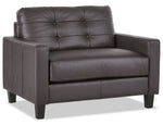 Kylie Leather Sofa and Chair and a Half Set - Coffee