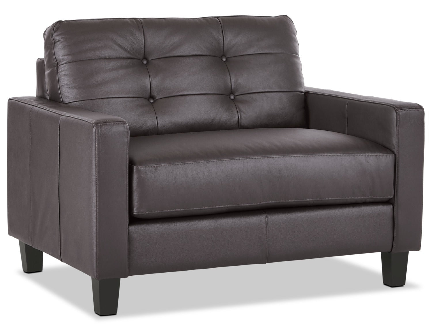 Kylie Leather Chair and a Half - Coffee