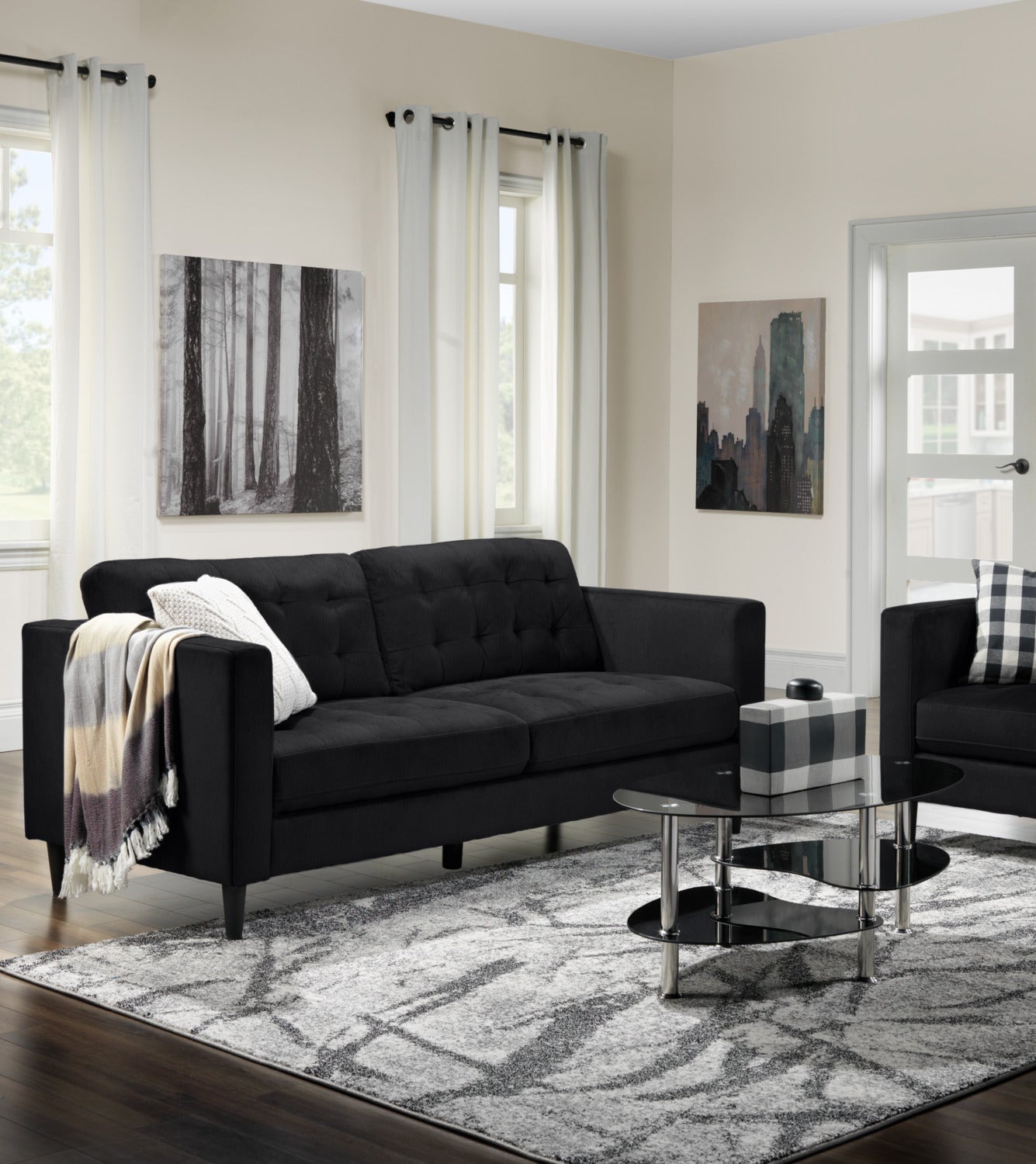 Anthena Loveseat - Charcoal