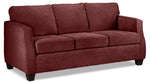Agnes Sofa and Loveseat Set - Merlot
