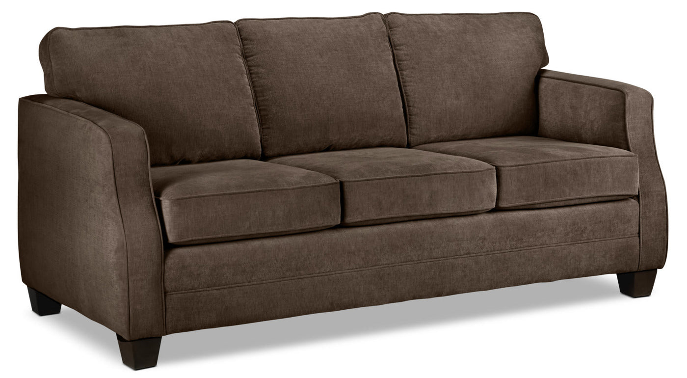 Agnes Sofa and Loveseat Set - Chocolate