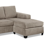 Fava Chaise Sofa - Pewter