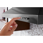Whirlpool Black Stainless Steel 36" 400 CFM Canopy Wall-Mount Range Hood - WVW53UC6HV
