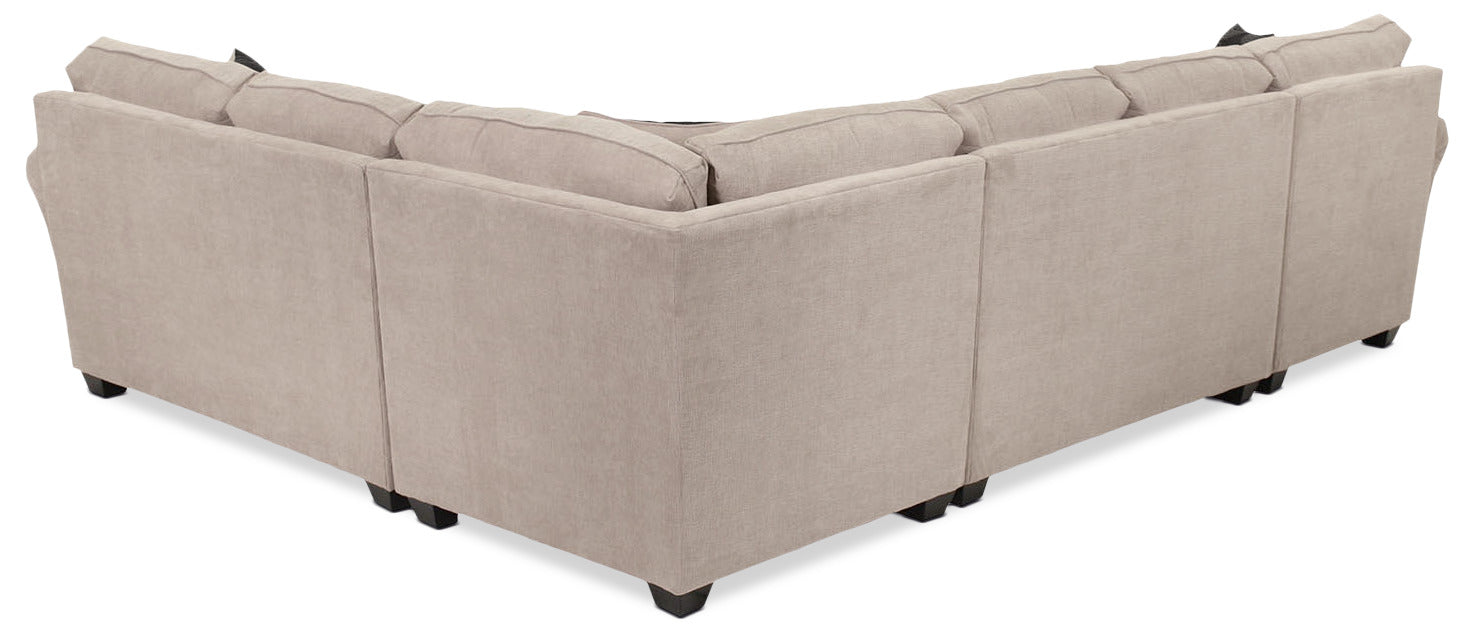 Althea 4-Piece Sectional with Left-Facing Chaise - Mocha