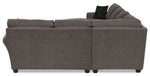 Althea 4-Piece Sectional with Left-Facing Chaise - Charcoal