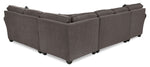 Althea 4-Piece Sectional with Left-Facing Chaise - Charcoal