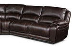 Santorini 5-Piece Power Reclining Sectional - Walnut