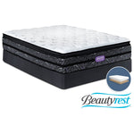 Simmons Beautyrest Ultra Garrett Cushion Firm Queen Mattress and Low-Profile Boxspring Set