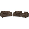 Agnes Sofa, Loveseat and Chair Set - Chocolate