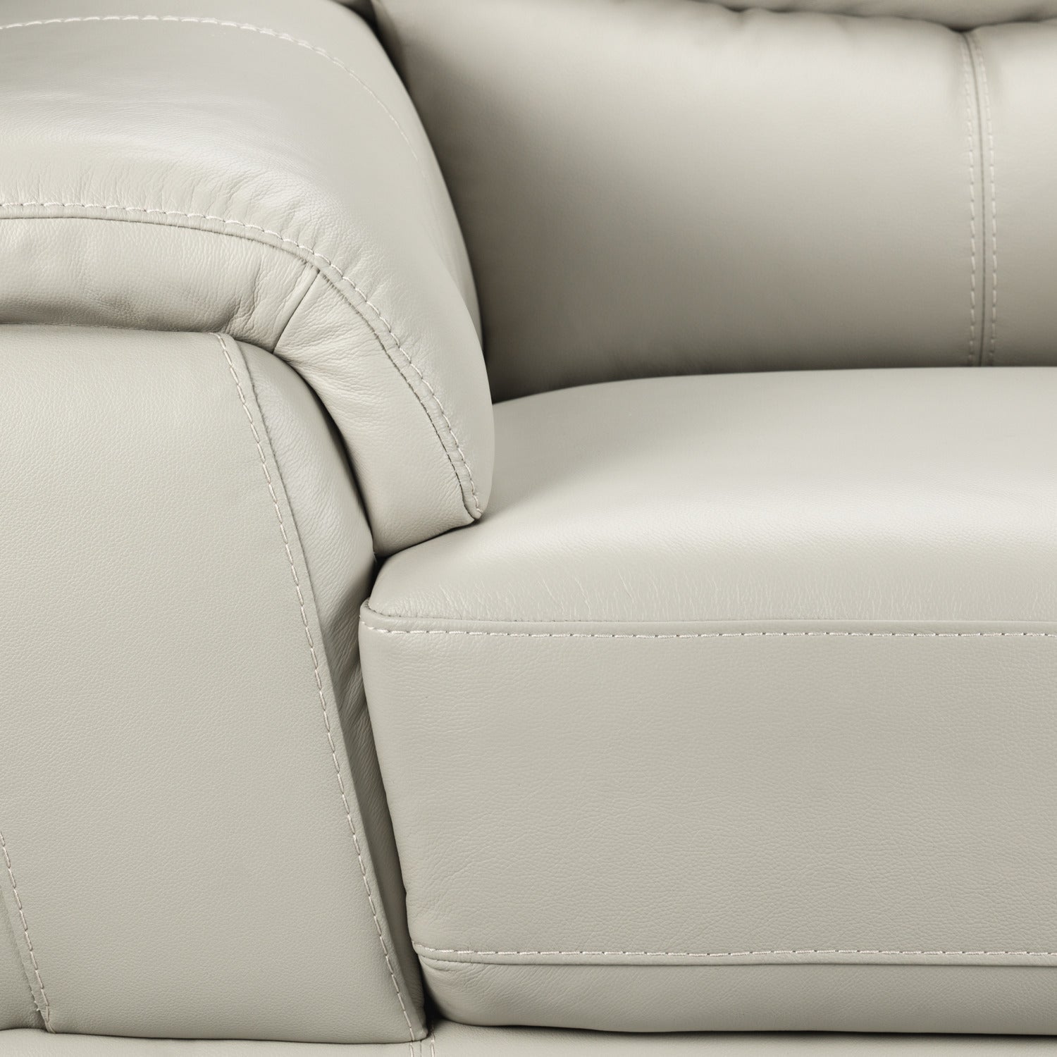 Braylon Leather Sofa, Loveseat and Chair Set - Silver Grey