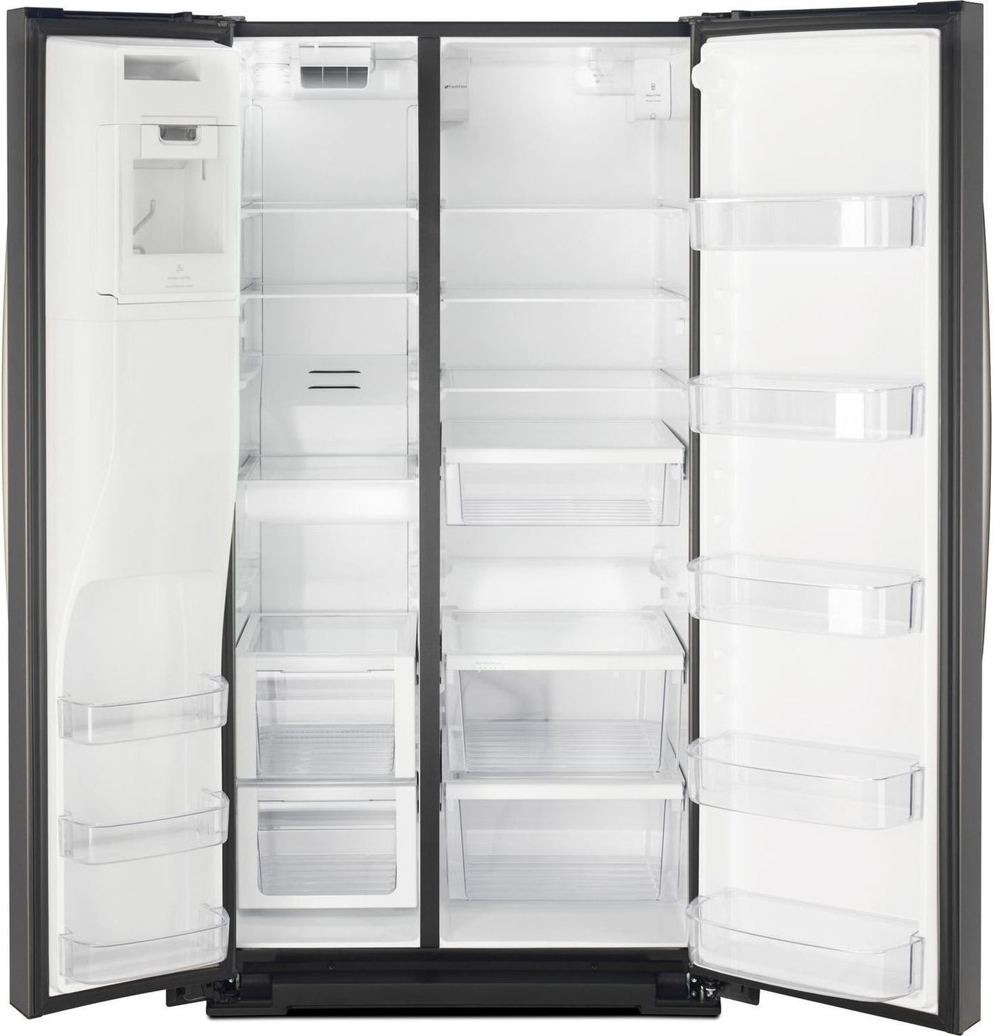 Whirlpool Black Stainless Steel Side-by-Side Refrigerator (28 Cu. Ft.) - WRS588FIHV