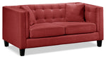 Astin Sofa and Loveseat Set - Red
