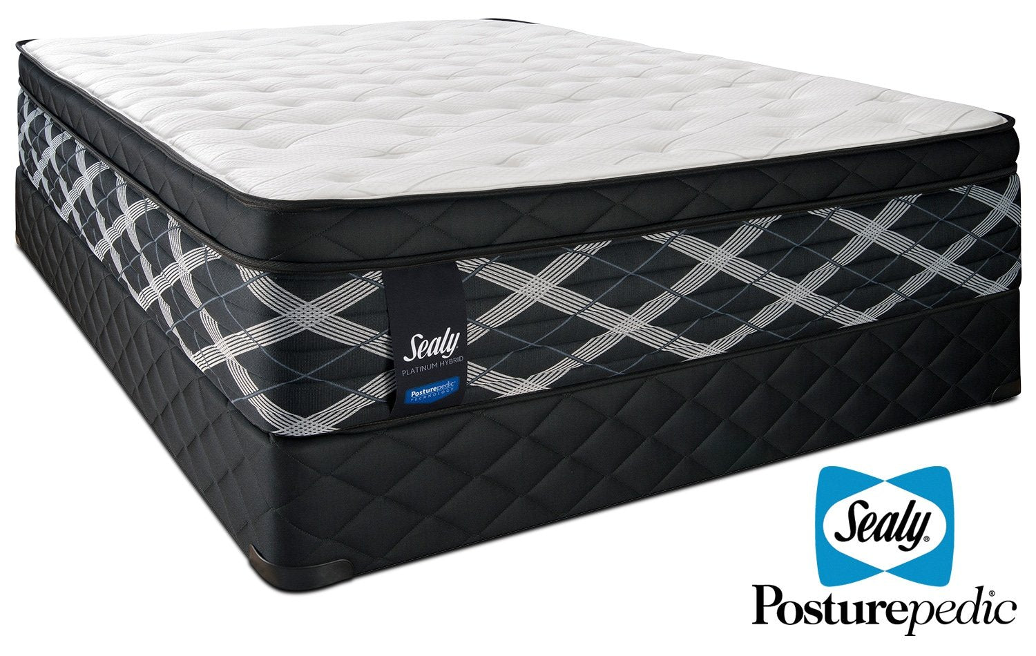 Sealy Figment Hybrid Cushion Firm Queen Mattress and Boxspring Set