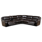 Santorini 6-Piece Power Reclining Sectional - Walnut