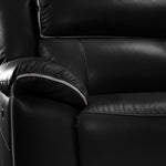 Holton 5-Piece Leather Sectional with Right-Facing Chaise - Black