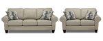 Drake Sofa and Loveseat Set - Taupe