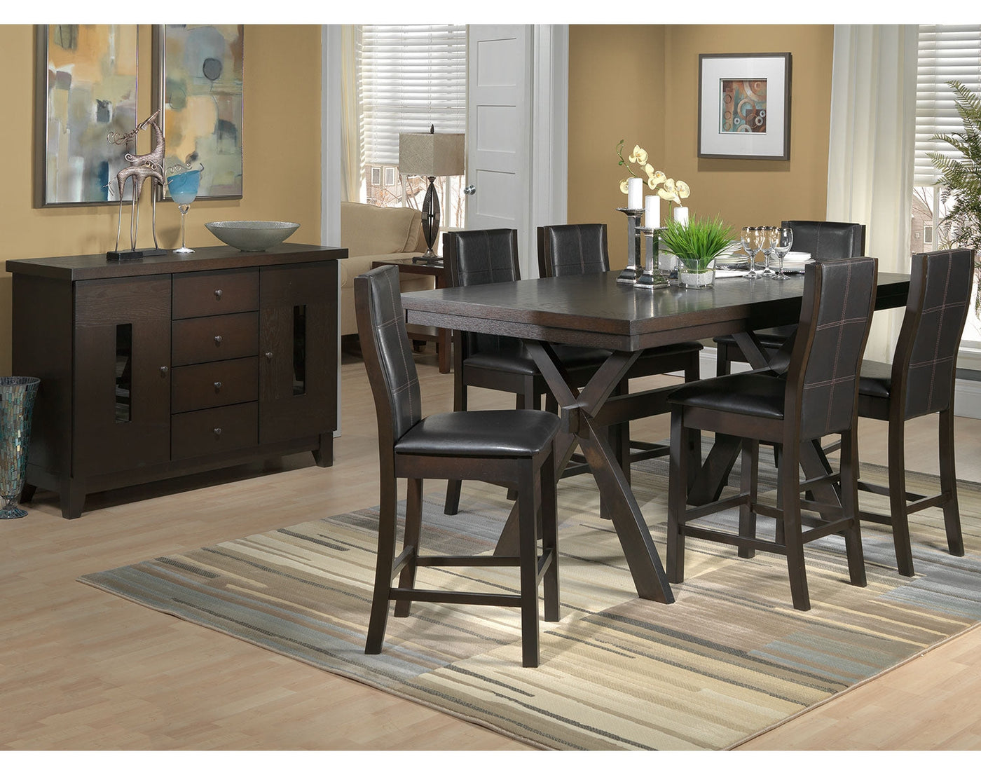 Grethell Pub-Height Stool - Espresso