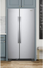 Whirlpool Monochromatic Stainless Steel Side-by-Side Refrigerator (25 Cu. Ft.) - WRS315SNHM