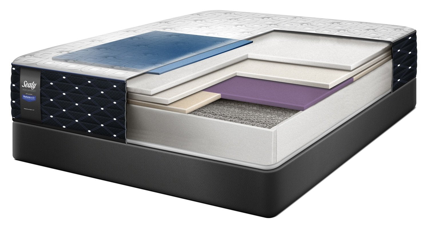 Sealy Innovate Extra Firm King Mattress and Split Low-Profile Boxspring Set