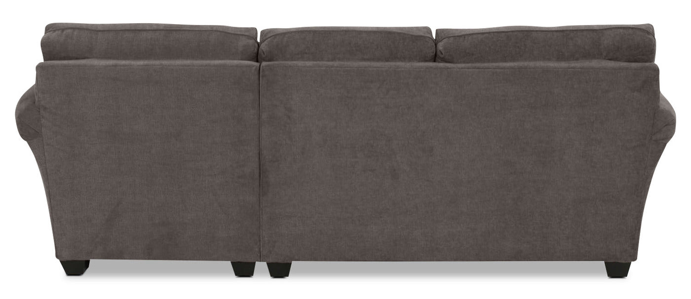 Althea 2-Piece Sectional with Right-Facing Chaise - Charcoal