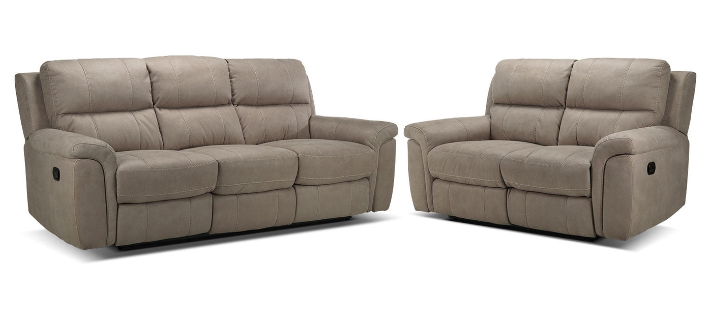 Roarke 2 Pc. Living Room Package - Silver Grey