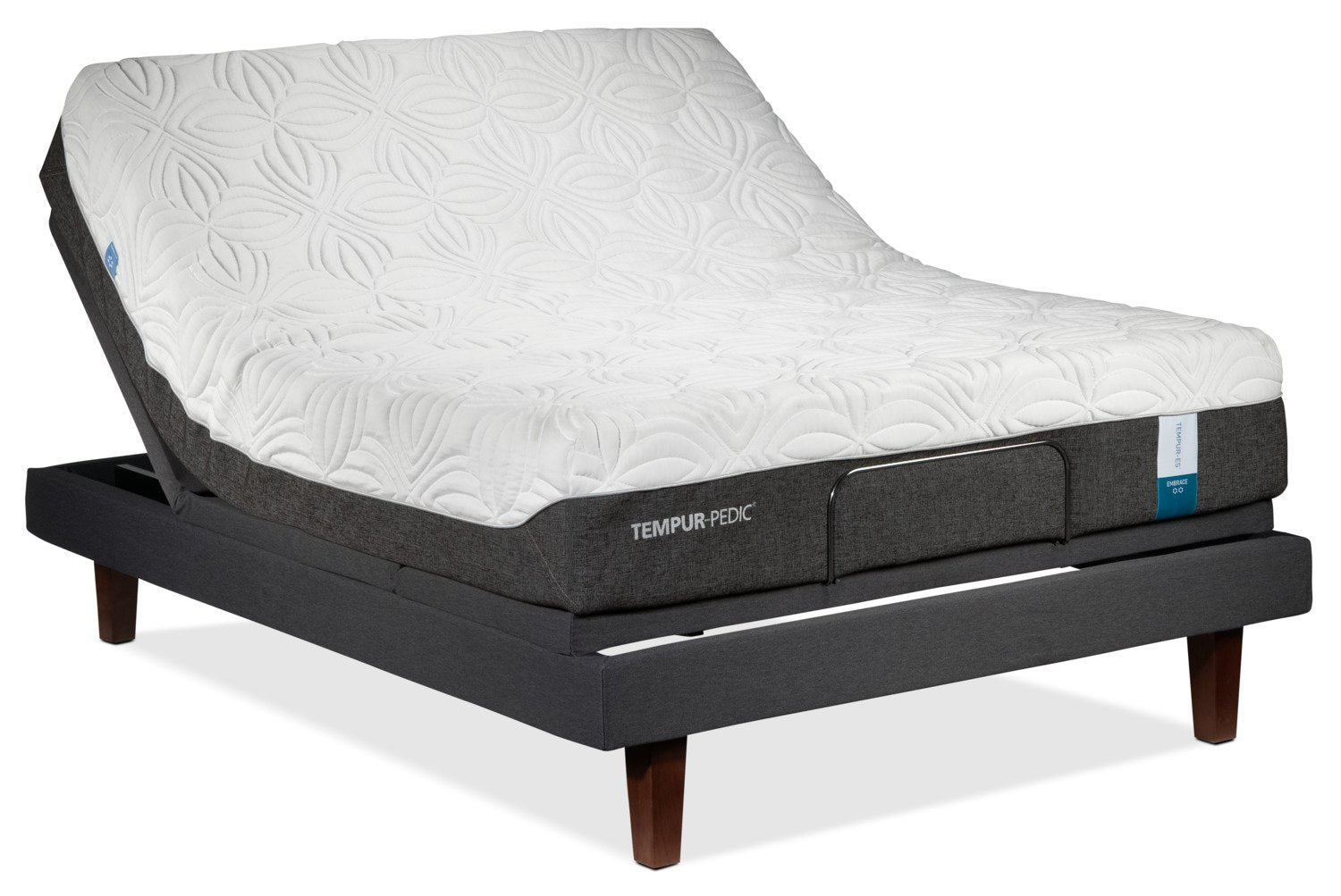 Tempur-Pedic Embrace 2.0 Plush Queen Mattress and Complete Adjustable Base Set