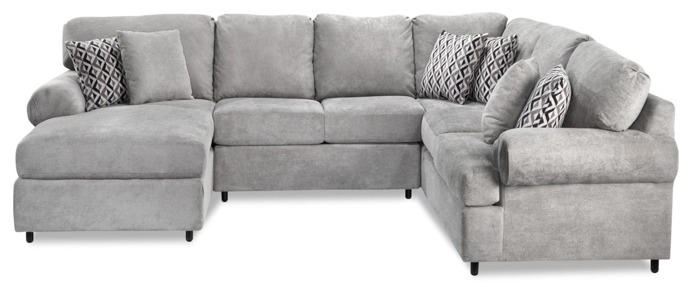 Jupiter 4-Piece Sectional with Left-Facing Chaise - Ash