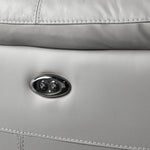 Holton 5-Piece Leather Sectional with Right-Facing Chaise - Grey
